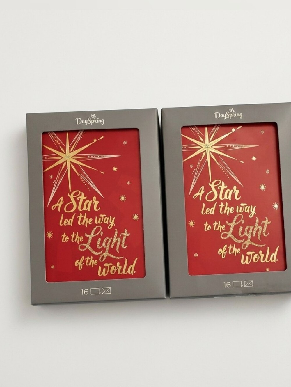 Day Springs Holiday Christmas Greeting Cards 2 Pack - A Star Led the Way